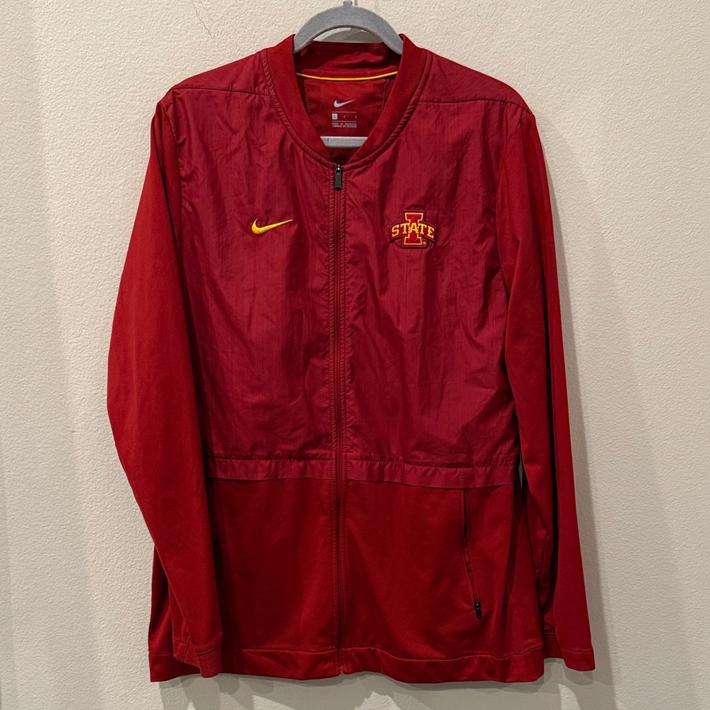 Nike Iowa State Cyclones‎ Red Windbreaker Full Zip Jacket Size Large